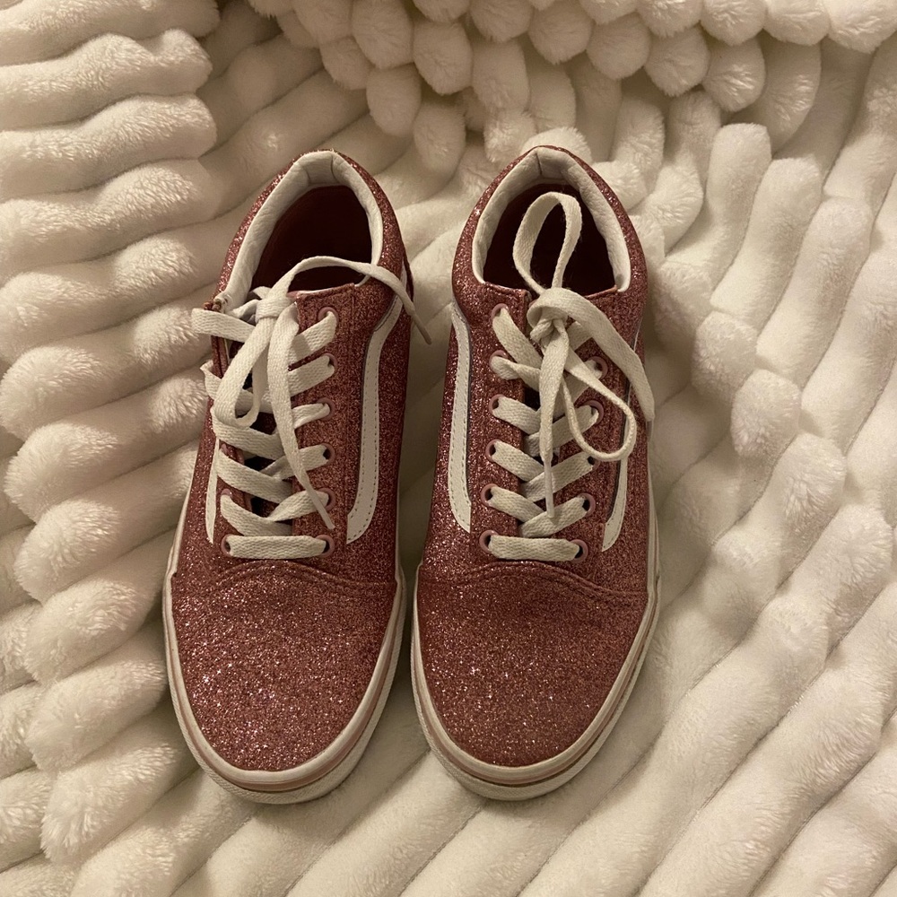 Cute pink sparkly Vans